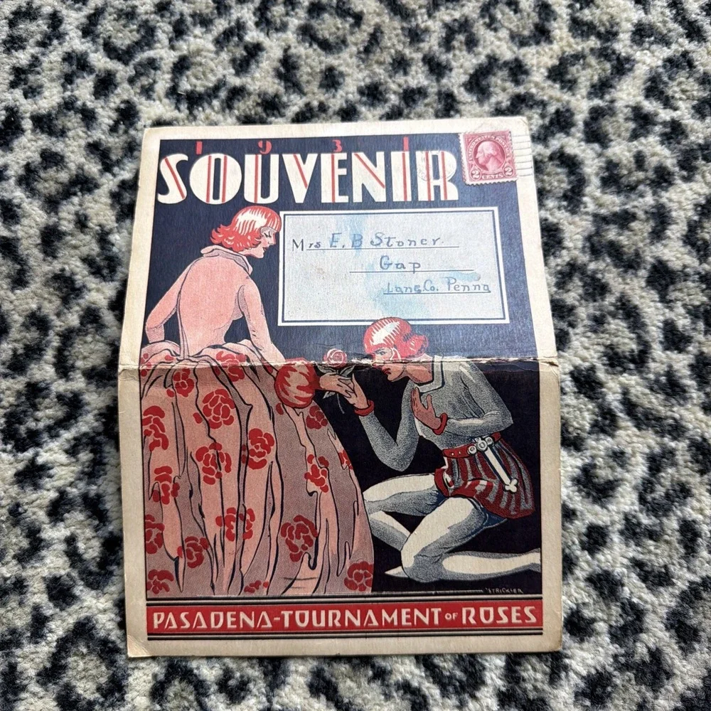 Pasadena California CA 1931 Tournament Of Roses Parade Souvenir Fold Out Photos